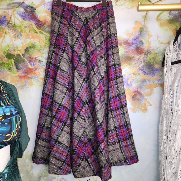 Evan Picone Dresses & Skirts - Vintage Evan Picone Tartan Plaid Wool Midi Skirt With Lining